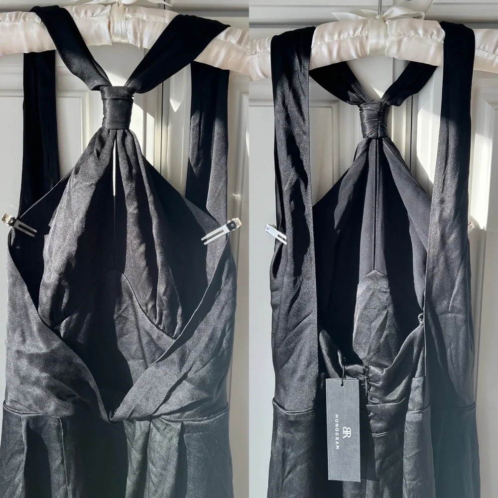 NWT Silk Banana Republic Halter Maxi Formal Dress - Picture 2 of 9